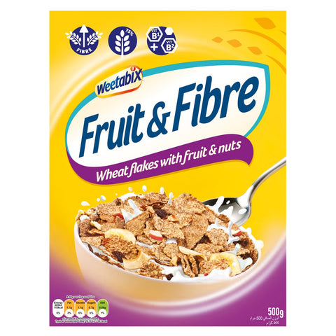 GETIT.QA- Qatar’s Best Online Shopping Website offers WEETABIX FRUIT & FIBRE WHEAT FLAKES-- 500 G at the lowest price in Qatar. Free Shipping & COD Available!