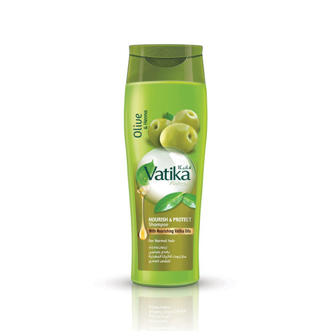 GETIT.QA- Qatar’s Best Online Shopping Website offers VATIKA NATURALS NOURISH & PROTECT SHAMPOO WITH NATURAL EXTRACTS OF OLIVE & HENNA FOR NORMAL HAIR-- 400 ML at the lowest price in Qatar. Free Shipping & COD Available!