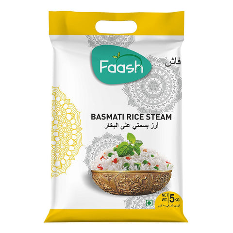GETIT.QA- Qatar’s Best Online Shopping Website offers FAASH STEAM BASMATI RICE 5KG at the lowest price in Qatar. Free Shipping & COD Available!