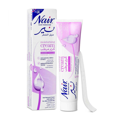 GETIT.QA- Qatar’s Best Online Shopping Website offers NAIR MOISTURISING CREAM LEGS & BODY HAIR REMOVAL CREAM 110 G at the lowest price in Qatar. Free Shipping & COD Available!