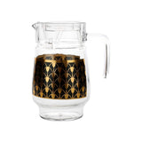 GETIT.QA- Qatar’s Best Online Shopping Website offers CRYSTAL DROPS GLASS WATER JUG-- GOLDEN DESIGN-- P13005-G1 at the lowest price in Qatar. Free Shipping & COD Available!