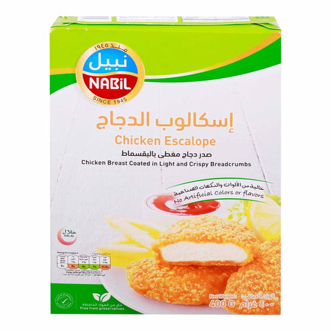 GETIT.QA- Qatar’s Best Online Shopping Website offers NABIL CHICKEN ESCALOPE 400 G at the lowest price in Qatar. Free Shipping & COD Available!