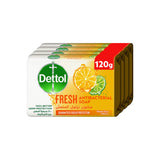 GETIT.QA- Qatar’s Best Online Shopping Website offers DETTOL FRESH ANTI-BACTERIAL BATHING SOAP BAR CITRUS & ORANGE BLOSSOM FRAGRANCE 4 X 120 G at the lowest price in Qatar. Free Shipping & COD Available!