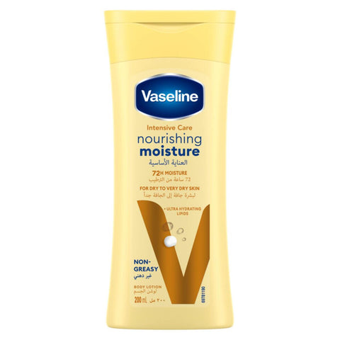 GETIT.QA- Qatar’s Best Online Shopping Website offers VASELINE INTENSIVE CARE NOURISHING MOISTURE BODY LOTION 200 ML at the lowest price in Qatar. Free Shipping & COD Available!