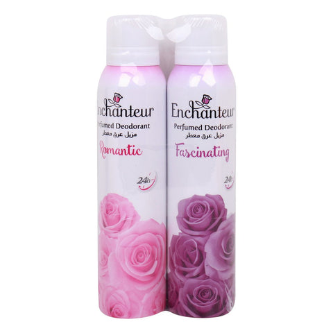 GETIT.QA- Qatar’s Best Online Shopping Website offers ENCHANTEUR PERFUMED DEODORANT SPRAY ASSORTED VALUE PACK 2 X 150 ML at the lowest price in Qatar. Free Shipping & COD Available!