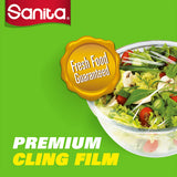 GETIT.QA- Qatar’s Best Online Shopping Website offers SANITA PREMIUM CLING FILM 100SQ.FT. SIZE 45CM X 20M 1 PC at the lowest price in Qatar. Free Shipping & COD Available!