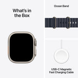 GETIT.QA- Qatar’s Best Online Shopping Website offers PRE-ORDER APPLE WATCH ULTRA 2 GPS + CELLULAR, 49 MM NATURAL TITANIUM CASE WITH NAVY OCEAN BAND at the lowest price in Qatar. Free Shipping & COD Available!