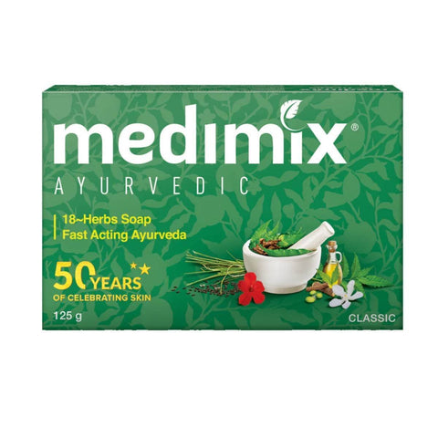 GETIT.QA- Qatar’s Best Online Shopping Website offers MEDIMIX AYURVEDIC CLASSIC 18 HERBS SOAP 125 G at the lowest price in Qatar. Free Shipping & COD Available!