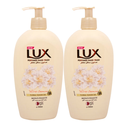 GETIT.QA- Qatar’s Best Online Shopping Website offers LUX PERFUMED HAND WASH-- VELVET JASMINE-- 2 X 500 ML at the lowest price in Qatar. Free Shipping & COD Available!