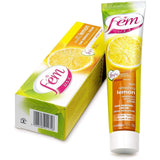 GETIT.QA- Qatar’s Best Online Shopping Website offers FEM USA HAIR REMOVAL CREAM WITH REFRESHING LEMON FOR SKIN 120 G at the lowest price in Qatar. Free Shipping & COD Available!