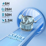 GETIT.QA- Qatar’s Best Online Shopping Website offers PROMATE TRANSPODS HD TRANSPARENT TWS EARBUDS WITH MIC, BLUE at the lowest price in Qatar. Free Shipping & COD Available!