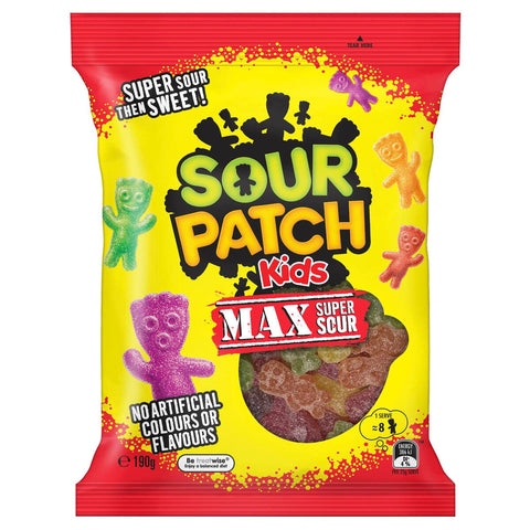 GETIT.QA- Qatar’s Best Online Shopping Website offers SOUR PATCH KIDS MAX SUPER SOUR JELLY 190 G at the lowest price in Qatar. Free Shipping & COD Available!