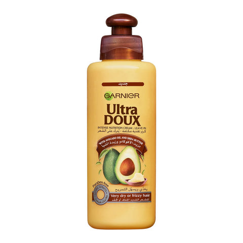 GETIT.QA- Qatar’s Best Online Shopping Website offers GARNIER ULTRA DOUX AVOCADO OIL & SHEA BUTTER LEAVE IN CREAM 200 ML at the lowest price in Qatar. Free Shipping & COD Available!