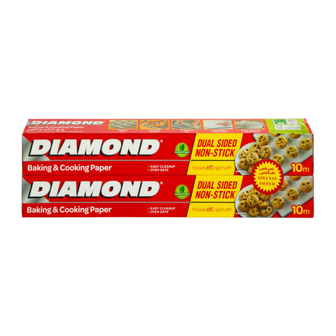 GETIT.QA- Qatar’s Best Online Shopping Website offers DIAMOND BAKING & COOKING PAPER VALUE PACK 2 X 10 METERS at the lowest price in Qatar. Free Shipping & COD Available!