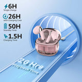 GETIT.QA- Qatar’s Best Online Shopping Website offers PROMATE TRANSPODS HD TRANSPARENT TWS EARBUDS WITH MIC, PINK at the lowest price in Qatar. Free Shipping & COD Available!