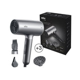 GETIT.QA- Qatar’s Best Online Shopping Website offers BRAUN HAIR DRYER WITH 3 ATTACHMENTS, 2200W, ELECTRO GREY, BRHD435SDE at the lowest price in Qatar. Free Shipping & COD Available!