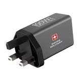 GETIT.QA- Qatar’s Best Online Shopping Website offers SWISS MILITARY 100 W GANII USB-C POWER ADAPTER, GREY at the lowest price in Qatar. Free Shipping & COD Available!