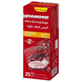 GETIT.QA- Qatar’s Best Online Shopping Website offers DIAMOND ULTRA STRONG ZIPPER STORAGE BAGS MEDIUM OXO-BIODEGRADABLE SIZE 17.7CM X 17.3CM 25 PCS at the lowest price in Qatar. Free Shipping & COD Available!