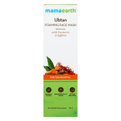 GETIT.QA- Qatar’s Best Online Shopping Website offers MAMAEARTH UBTAN TURMERIC & SAFFRON FOAMING FACE WASH 150 ML at the lowest price in Qatar. Free Shipping & COD Available!