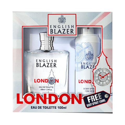 GETIT.QA- Qatar’s Best Online Shopping Website offers ENGLISH BLAZER LONDON FOR MEN EDT 100 ML + BODY SPRAY 150 ML at the lowest price in Qatar. Free Shipping & COD Available!