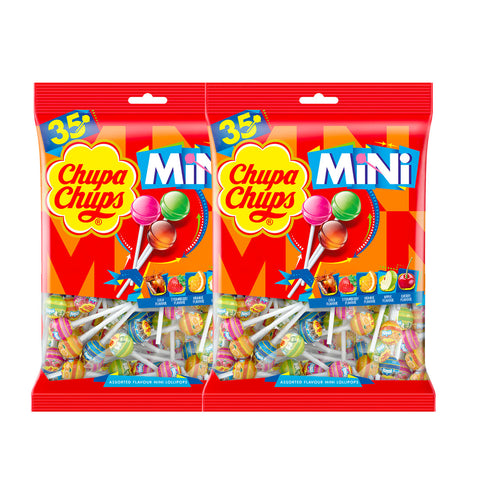 GETIT.QA- Qatar’s Best Online Shopping Website offers CHUPA CHUPS MINI ASSORTED FLAVOUR LOLLIPOPS BAG 2 X 210 G at the lowest price in Qatar. Free Shipping & COD Available!