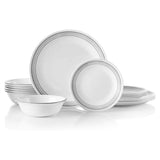 GETIT.QA- Qatar’s Best Online Shopping Website offers CORELLE DINNER SET MYSTIC GRAY 18PCS at the lowest price in Qatar. Free Shipping & COD Available!