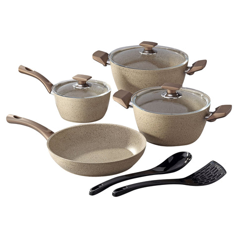 GETIT.QA- Qatar’s Best Online Shopping Website offers VIVALDI GRANITE COOKWARE SET-- 9 PCS-- ASSORTED-- ECO E443 at the lowest price in Qatar. Free Shipping & COD Available!