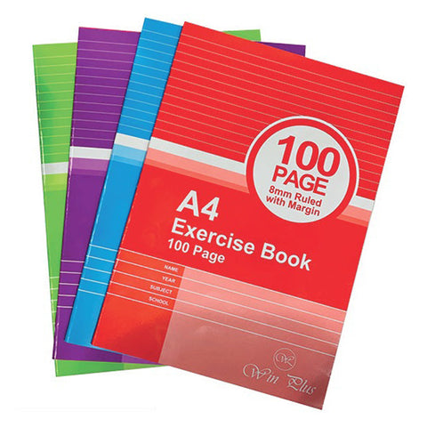 GETIT.QA- Qatar’s Best Online Shopping Website offers WIN PLUS EXERCISE BOOK A4 SINGLE LINE 100PAGES, ASSORTED PER PC at the lowest price in Qatar. Free Shipping & COD Available!