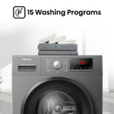 GETIT.QA- Qatar’s Best Online Shopping Website offers HISENSE FRONT LOAD WASHER, 9 KG, 1400 RPM, TITANIUM GREY, WFPV9014EVMT at the lowest price in Qatar. Free Shipping & COD Available!