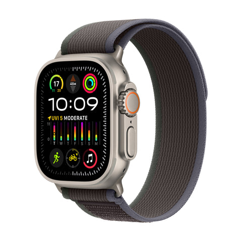 GETIT.QA- Qatar’s Best Online Shopping Website offers APPLE WATCH ULTRA 2 GPS + CELLULAR, TITANIUM CASE WITH BLUE/BLACK TRAIL LOOP, 49 MM, M/L, MRF63AE/A at the lowest price in Qatar. Free Shipping & COD Available!