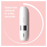 GETIT.QA- Qatar’s Best Online Shopping Website offers BRAUN MINI FACE HAIR REMOVER FOR WOMEN FINISHING TOUCH FOR UPPER LIPS WHITE FS1000 at the lowest price in Qatar. Free Shipping & COD Available!