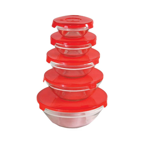 GETIT.QA- Qatar’s Best Online Shopping Website offers HOME GLASS BOWL + LID OCT-W5A 5 PCS at the lowest price in Qatar. Free Shipping & COD Available!