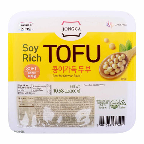 GETIT.QA- Qatar’s Best Online Shopping Website offers JONGGA SOY RICH SOFT TOFU 300 G at the lowest price in Qatar. Free Shipping & COD Available!