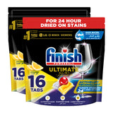 GETIT.QA- Qatar’s Best Online Shopping Website offers FINISH POWERBALL QUANTUM ULTIMATE CLEAN & SHINE 2 X 16 PCS
 at the lowest price in Qatar. Free Shipping & COD Available!