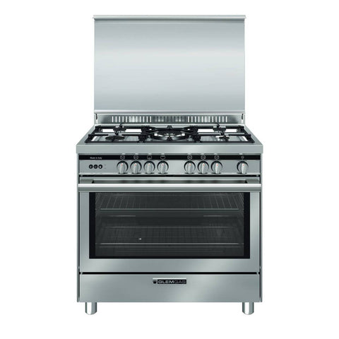 GETIT.QA- Qatar’s Best Online Shopping Website offers GLEMGAS SPECIALISTA TOP GAS COOKING RANGE WITH 5 BURNERS, STAINLESS STEEL, 90 X 60 CM, ST9612RI at the lowest price in Qatar. Free Shipping & COD Available!