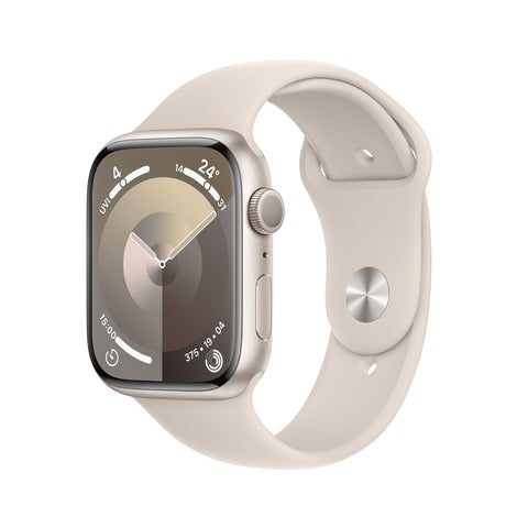 GETIT.QA- Qatar’s Best Online Shopping Website offers APPLE WATCH SERIES 9 GPS, STARLIGHT ALUMINIUM CASE WITH STARLIGHT SPORT BAND, 45MM, S/M, MR963QA/A at the lowest price in Qatar. Free Shipping & COD Available!