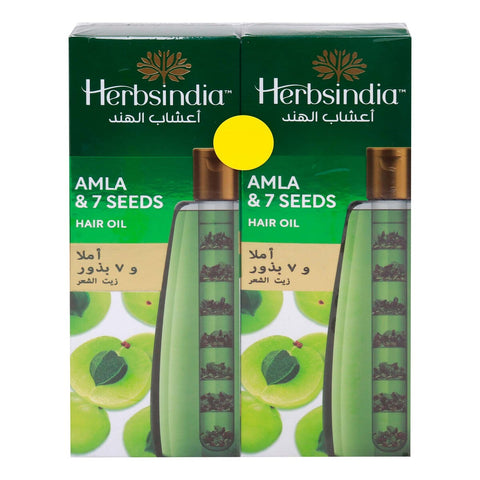 GETIT.QA- Qatar’s Best Online Shopping Website offers HERBSINDIA AMLA & 7 SEEDS HAIR OIL VALUE PACK 2 X 280 ML at the lowest price in Qatar. Free Shipping & COD Available!