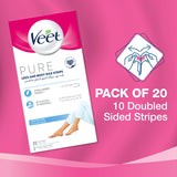 GETIT.QA- Qatar’s Best Online Shopping Website offers VEET PURE LEGS AND BODY WAX STRIPS SENSITIVE SKIN 20 PCS at the lowest price in Qatar. Free Shipping & COD Available!