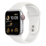 GETIT.QA- Qatar’s Best Online Shopping Website offers APPLE WATCH SE (2ND GENERATION) GPS + CELLULAR, 40 MM, SILVER ALUMINIUM CASE WITH WHITE SPORT BAND, REGULAR at the lowest price in Qatar. Free Shipping & COD Available!