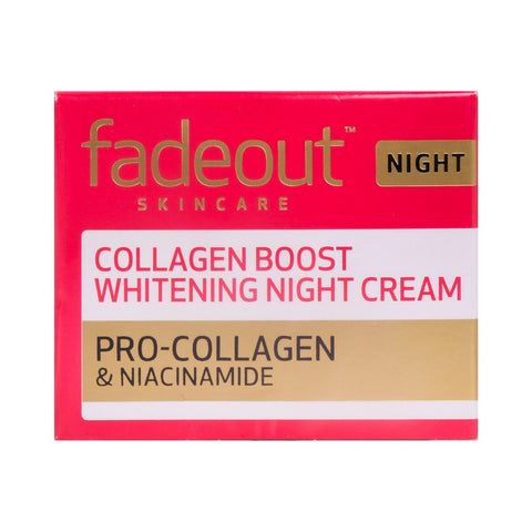 GETIT.QA- Qatar’s Best Online Shopping Website offers FADEOUT COLLAGEN BOOST WHITENING NIGHT CREAM-- 50 ML at the lowest price in Qatar. Free Shipping & COD Available!