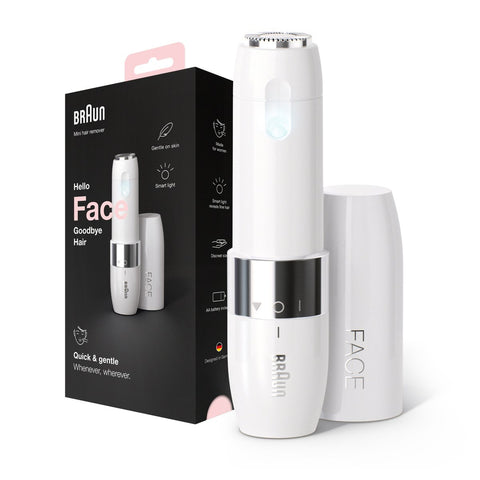 GETIT.QA- Qatar’s Best Online Shopping Website offers BRAUN MINI FACE HAIR REMOVER FOR WOMEN FINISHING TOUCH FOR UPPER LIPS WHITE FS1000 at the lowest price in Qatar. Free Shipping & COD Available!