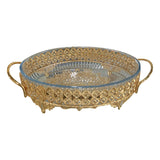 GETIT.QA- Qatar’s Best Online Shopping Website offers ARLINE DECORATIVE TRAY-- GOLD-- SAG001 at the lowest price in Qatar. Free Shipping & COD Available!