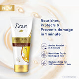 GETIT.QA- Qatar’s Best Online Shopping Website offers DOVE PROTEIN SUPER CONDITIONER AMINO NOURISH IN 1 MINUTE 180 ML at the lowest price in Qatar. Free Shipping & COD Available!