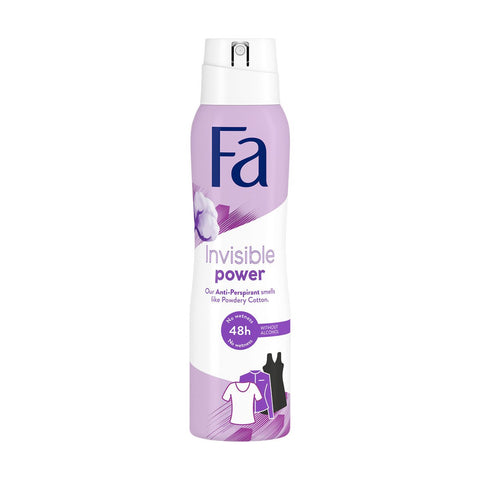 GETIT.QA- Qatar’s Best Online Shopping Website offers FA INVISIBLE POWER DEODORANT SPRAY 150 ML at the lowest price in Qatar. Free Shipping & COD Available!