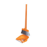 GETIT.QA- Qatar’s Best Online Shopping Website offers SMART KLEAN LONG BROOM WITH DUSTPAN SET 8045-L  2PCS ASSORTED COLORS at the lowest price in Qatar. Free Shipping & COD Available!