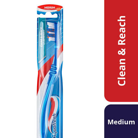 GETIT.QA- Qatar’s Best Online Shopping Website offers AQUAFRESH CLEAN & REACH TOOTHBRUSH MEDIUM ASSORTED COLOR 1 PC at the lowest price in Qatar. Free Shipping & COD Available!