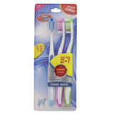 GETIT.QA- Qatar’s Best Online Shopping Website offers HOME MATE SOFT TOOTHBRUSH LT008-3 ASSORTED COLOUR 2 + 1 at the lowest price in Qatar. Free Shipping & COD Available!