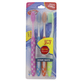 GETIT.QA- Qatar’s Best Online Shopping Website offers HOME MATE SOFT TOOTHBRUSH N818-4 3+1 at the lowest price in Qatar. Free Shipping & COD Available!