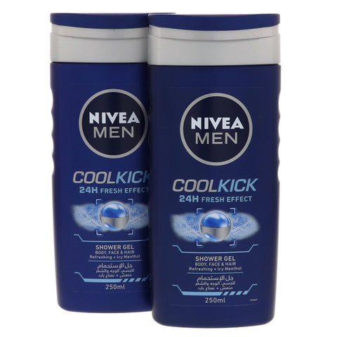 GETIT.QA- Qatar’s Best Online Shopping Website offers NIVEA MEN COOL KICK SHOWER GEL 2 X 250 ML at the lowest price in Qatar. Free Shipping & COD Available!