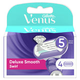 GETIT.QA- Qatar’s Best Online Shopping Website offers GILLETTE VENUS DELUXE SMOOTH SWIRL WOMEN'S RAZOR BLADE REFILLS 4 PCS at the lowest price in Qatar. Free Shipping & COD Available!